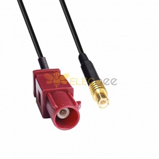 FAKRA SMB D Code Male to MCX Male GSM Network Signal Vehicle Cable Assembly RG316 0.5m