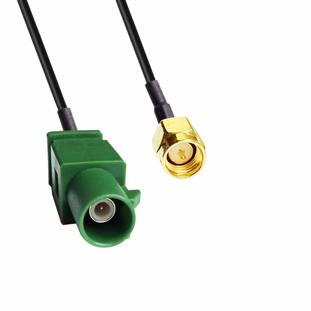 FAKRA SMB E Code Male Long Body to SMA Male TV SDARS Satellite Low Loss Vehicle Cable Assembly 1.5DS 50CM