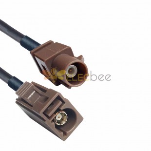 FAKRA SMB F Code Female to Male Long Body TV SDARS Satellite Vehicle Cable Assembly LMR195 50CM