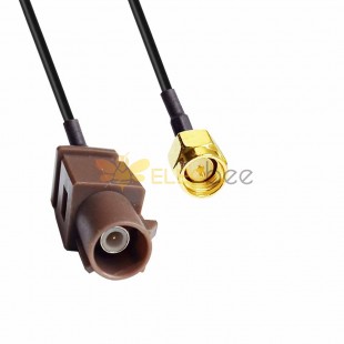 FAKRA SMB F Code Male Long Body to SMA Male TV SDARS Satellite Low Loss Vehicle Cable Assembly 1.5DS 50CM