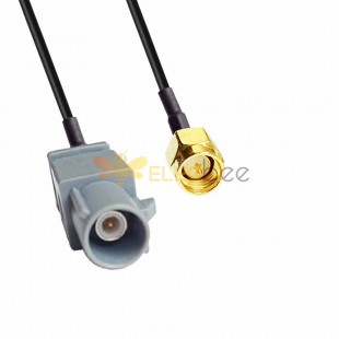 FAKRA SMB G Code Male Long Body to SMA Male SDARS Satellite Low Loss Vehicle Cable Assembly 1.5DS 50CM