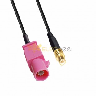 FAKRA SMB H Code Male to MCX Male GPS Telematics Vehicle Cable Assembly RG316 0.5m