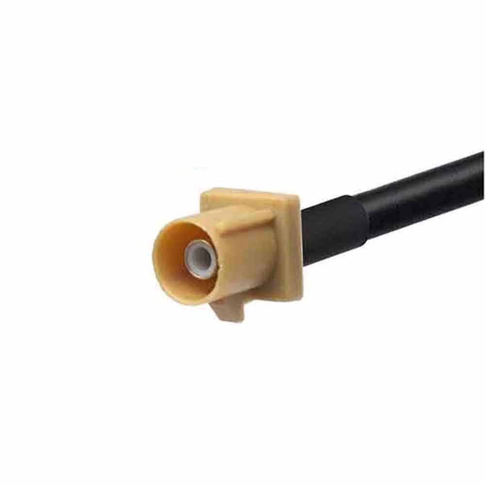 Fakra SMB I Code Beige Male to R / A SMA Male Bluetooth Signal Vehicle Cable Adapter RG174 50CM