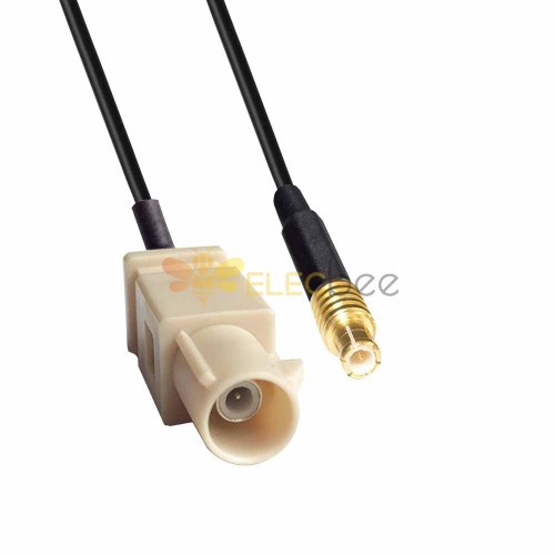 FAKRA SMB I Code Male to MCX Male Bluetooth Vehicle Cable Assembly RG316 0.5m