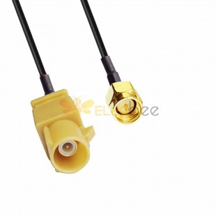 FAKRA SMB K Code Male Long Body to SMA Male SDARS Satellite Low Loss Vehicle Cable Assembly 1.5DS 50CM