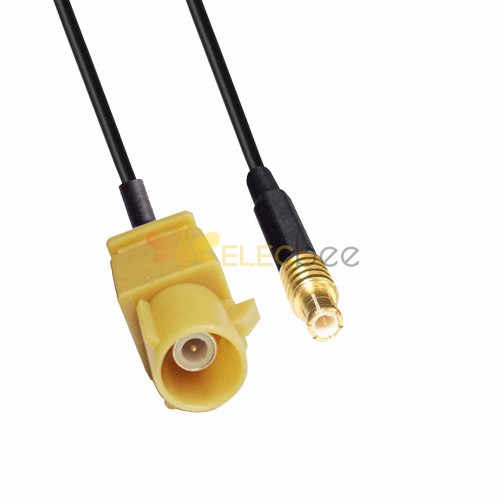 FAKRA SMB K Code Male to MCX Male SDARS Satellite Cable Assembly RG316 0.5m