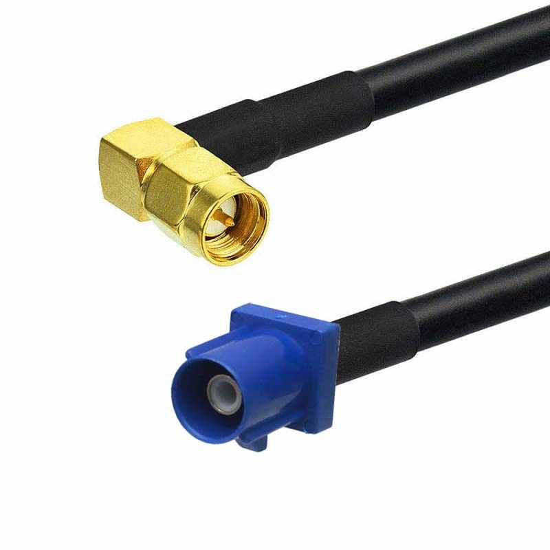 Fakra SMB Straight C Code to R/A SMA Male Connector GPS Signal Cable Adapter RG174 50cm