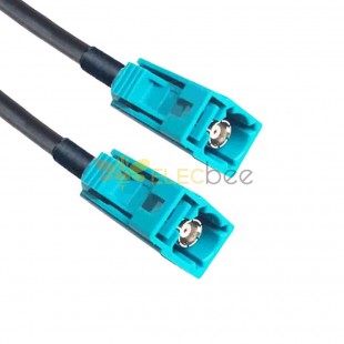FAKRA SMB Z Code Female to Female Jack Long Body Functional Signal Vehicle Cable Assembly LMR195 50CM