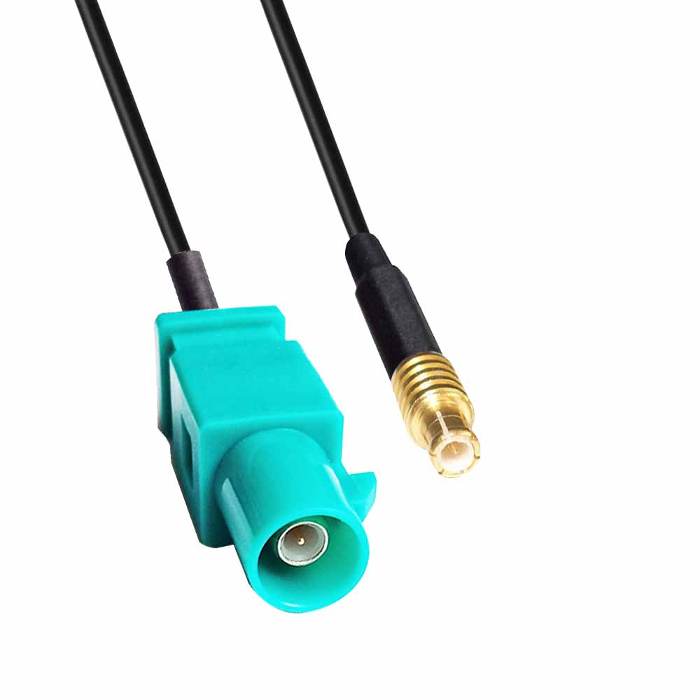 FAKRA SMB Z Code mâle à MCX mâle signal fonctionnel câble de véhicule RG316 0.5 m