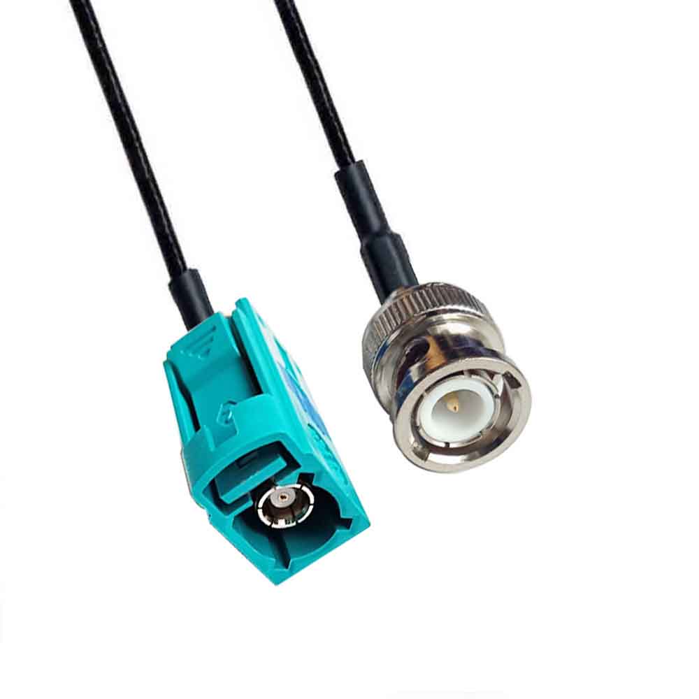 Fakra Z Code Female to BNC Male Functional Signal Vehicle Cable Extension RG316 0.5m