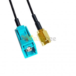 Fakra Z Code Femelle à SSMA Mâle Signal Fonctionnel Véhicule Câble Extension RG316 0.5m