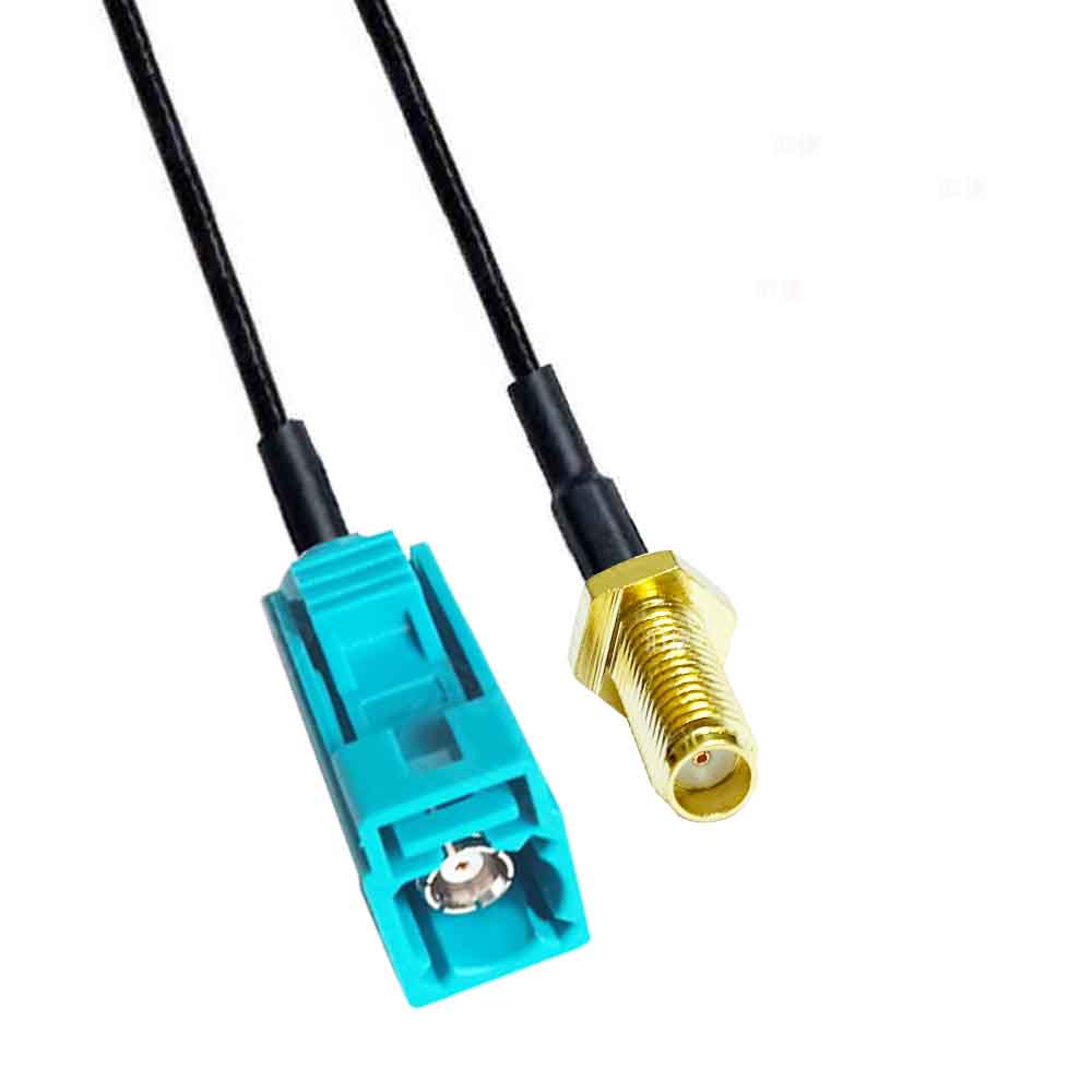 Functional Fakra Z Code Female to SSMA Female Straight Signal Vehicle Cable Extension RG316 0.5m