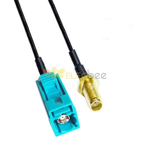 Functional Fakra Z Code Female to SSMA Female Straight Signal Vehicle Cable Extension RG316 0.5m