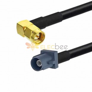 G Code Fakra SMB Male Connector to SMA Right Angle Male SDARS Terrestrial Vehicle Connection Cable Adapter RG174 50CM