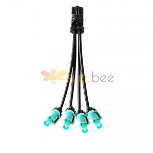 Mini FAKRA Straight A Code Female 4 in 1 to Waterproof Z Code Fakra Male Straight Vehicle Extension Cable Extension 50см