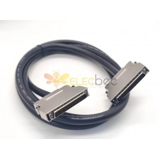 SCSI Connector 68Pin HPDB Male to HPDB 68 Pin Male Latch Lock Field Wireable Cable Cable 2M