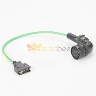 MS3108A20-29S 17Pin To SCSI HPCN 20Pin Male Connector Straight With Delta B2 Servo Encoding Cable 0.5M