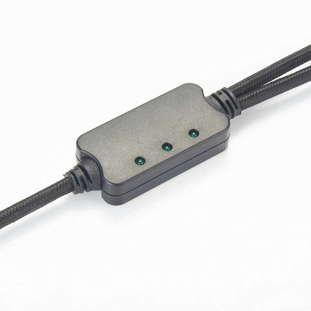 2X 5芯 DIN公头转USB 带电源指示灯1.5m
