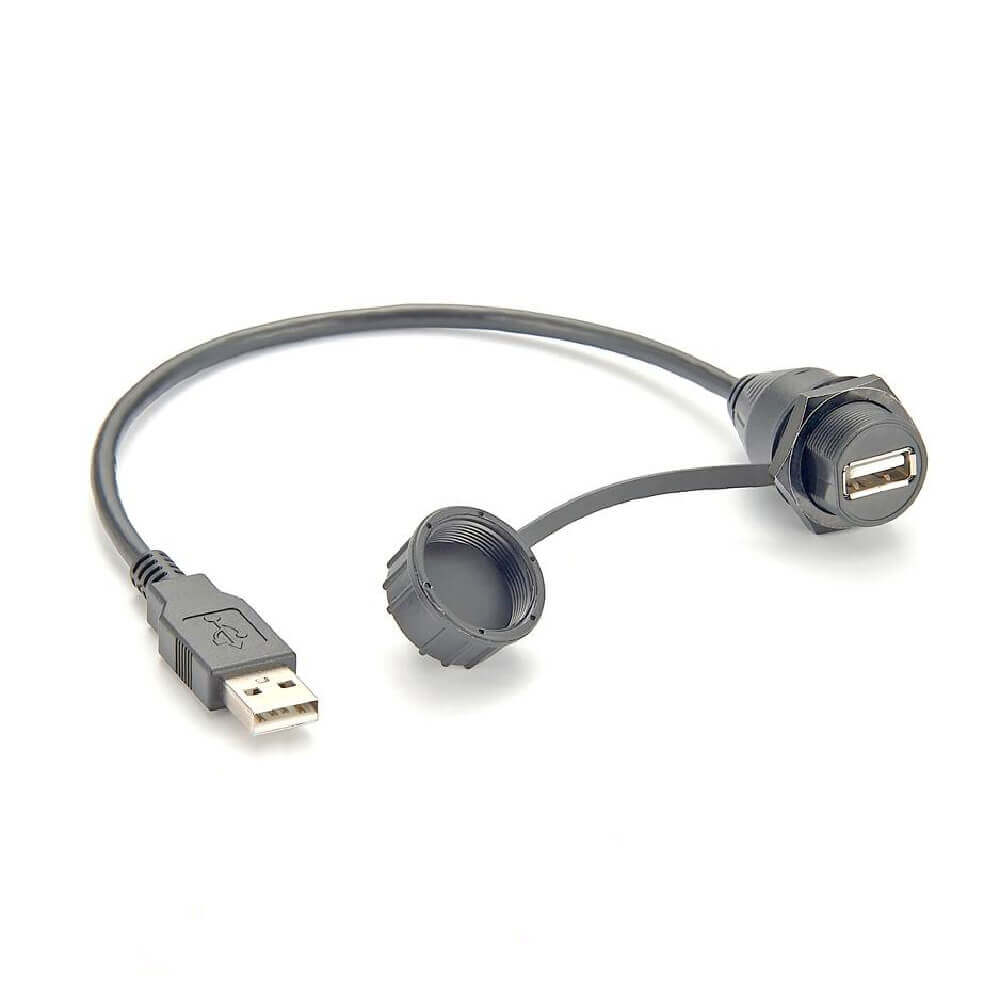 Ip67는 여성 연장 케이블 0.1M에 패널 산 USB 남성을 방수 처리합니다