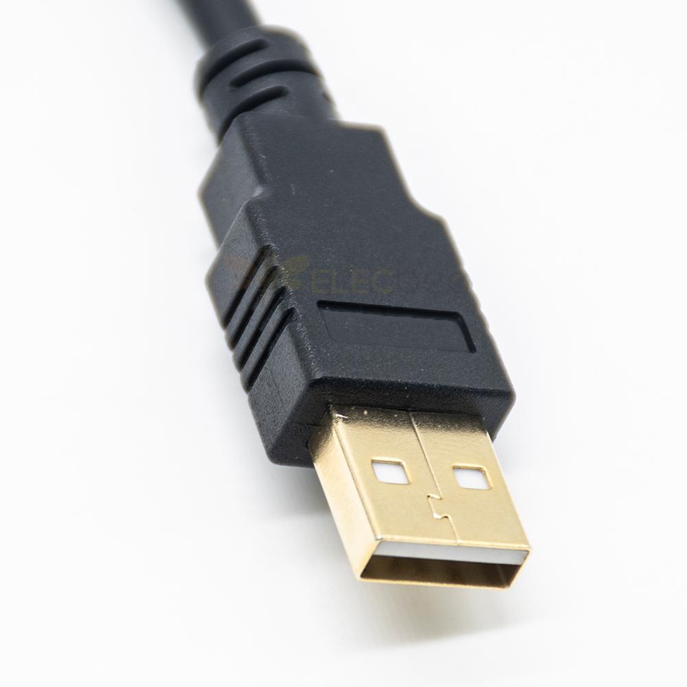 M12 4 ピン A コード メス - USB 2.0 A オス M12 - USB ケーブル アセンブリ 3M AWG26