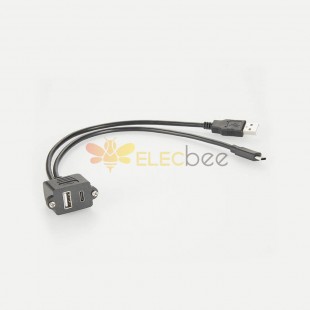  USB 2.0 Type A Female To Type A Male Type C Female To Type C Male 0.1Meter Combo Connectors