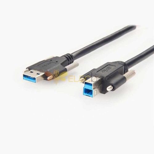 USB 3.0 Superspeed A Male to B Male 나사 잠금 케이블