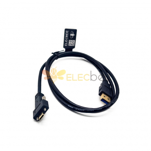 USB 3.1 - Type-C Çift Vidalı Kilit Kablosu