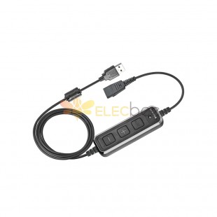 USB A to Quick Disconnect Low Noise Tranning Cable Compatible with Jabra U18 Training Cable
