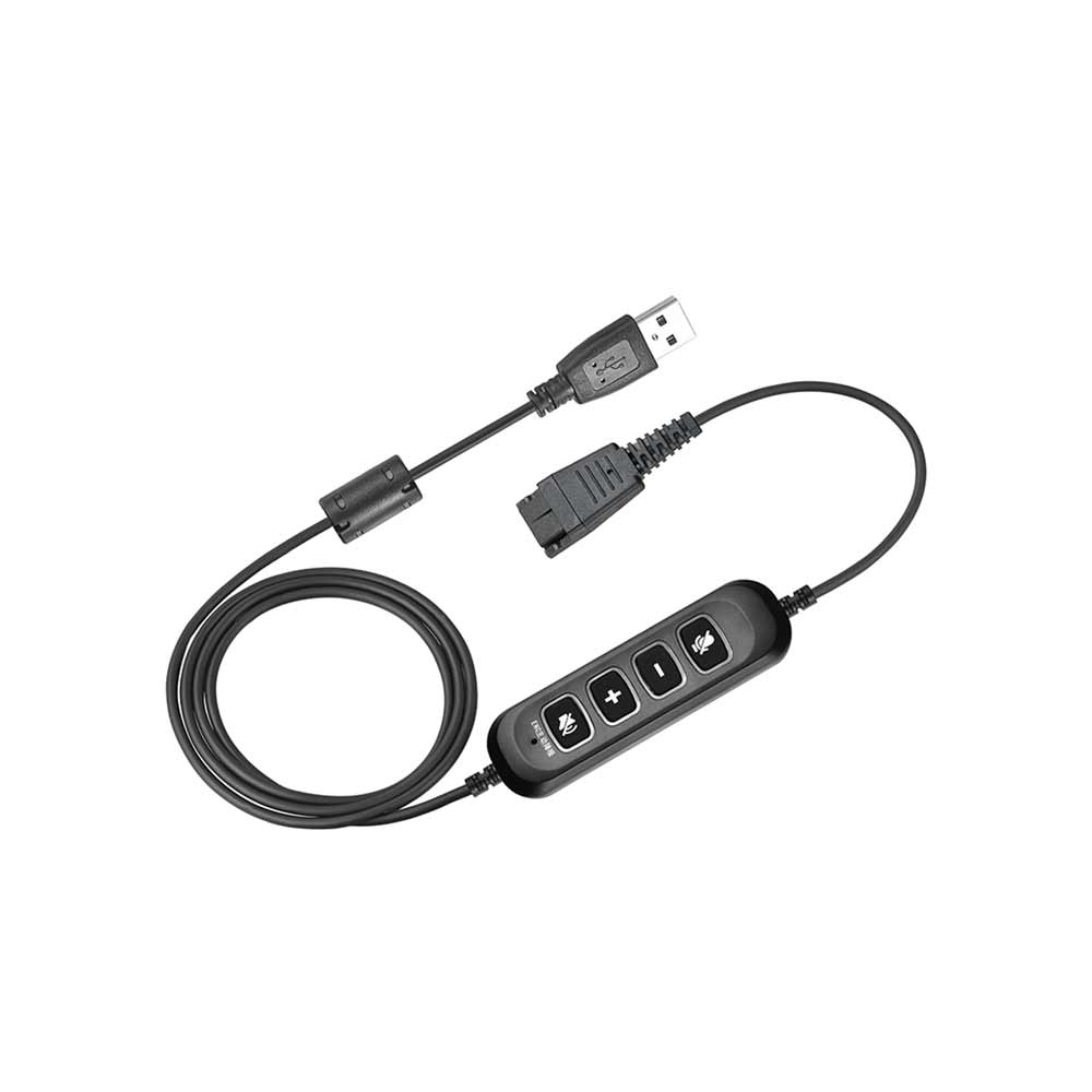 USB A para desconexão rápida com cabo de luz indicadora Compatível com cabo de treinamento Jabra U20