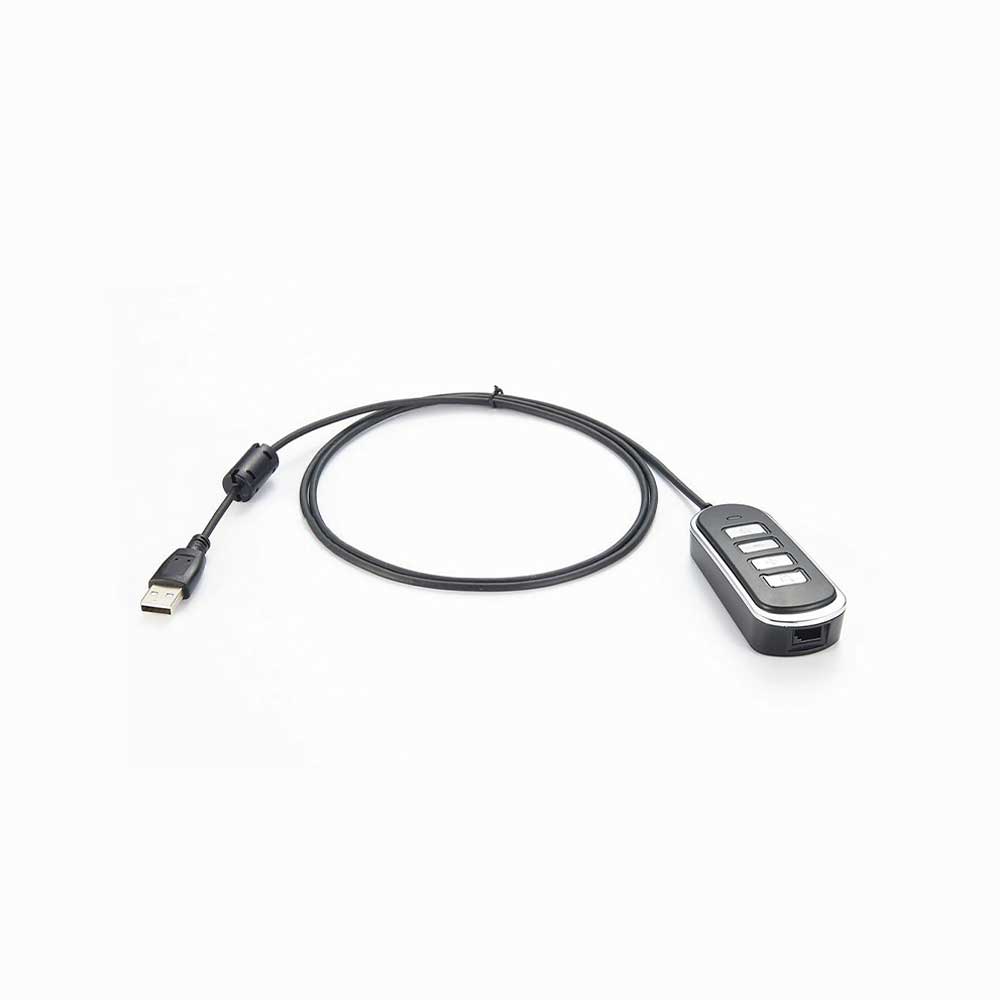 Cable adaptador de auriculares USB a RJ9 1M