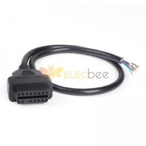 Câble d'extension femelle Elm327 à 16 broches, câble d'extension OBD2, longueur de câble 0,6 m