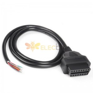Câble d'extension femelle à extrémité unique Elm327 à 16 broches Câble d'extension OBD2 Longueur de câble 1M