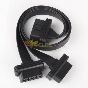 Automobile Diagnostic Tools OBD2 Male To Dual Female Extension Cable OBD2 16 Pin 0.5M
