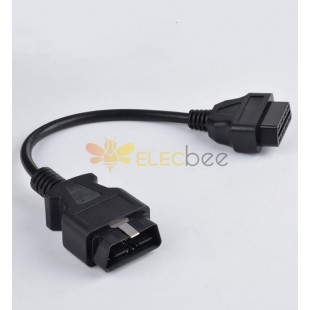 Automobile Diagnostic Tools OBD2 Male To Female 16 Pin OBD Extension Cable 30Cm