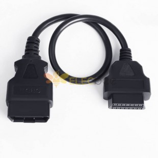 Automobile OBD Extension Cable Male To Female 16 Pin OBD2 Diagnostic Tool Extension Cable 0.5M