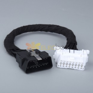 Automobile OBD Male To Female Extension Cable 16 Pin 20Cm