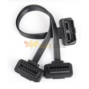 Автомобильный OBD2 угловой штекер на 2 угловой женский Bluetooth Elm327 Hud 9-контактный удлинитель длина кабеля 30 см