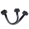 Automobile OBD2 Angled Male To Dual Angled Female OBD Extension Cable 16 Pin Brass Cable Length 30Cm