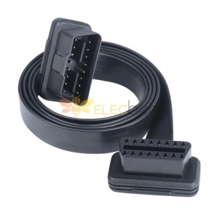 OBD2 Angled Male To Angled Female Extension Cable Car Computer Extension Cable 16 Pin 60Cm