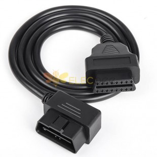 OBD2 Extension Cable L Type Male Angled to Female 16 Pin Diagnostic Tools Elm327 Cable 1M
