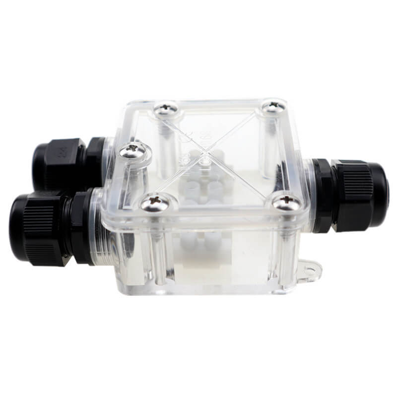 IP68透明三通防水接線盒路燈接線盒塑料Y型防水接線盒電纜防水盒