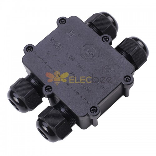 IP68 Waterproof Junction Box H-Type 4 Pin M686-H Outdoor Cable Set A(4-8Mm Sealing Rings)