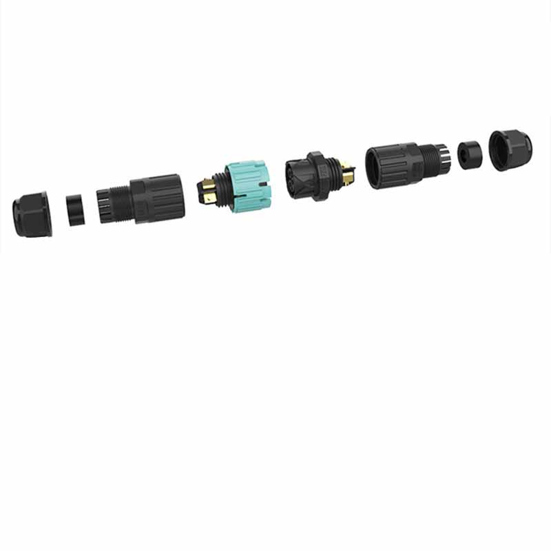 EW-M19 Male Female Waterproof Led Strip 2 Pin Mini Wire Nuts Electrical Butt Plug Cable Connector （For Cable 3.5-6.5/5-8/7-10Mm)