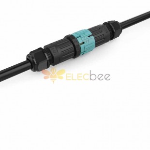 EW-M19 Erkek Dişi Su Geçirmez Led Şerit 2 Pin Mini Tel Somun Elektrik Butt Plug Kablo Konnektörü (Kablo 3.5-6.5/5-8/7-10Mm için) For 3.5-6.5mm Cable