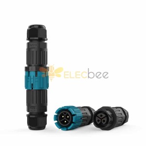 EW-M19 männlich weiblich wasserdichter LED-Streifen 3-polige Mini-Drahtmuttern elektrischer Butt-Plug-Kabelanschluss (für Kabel 3,5–6,5/5–8/7–10 mm)