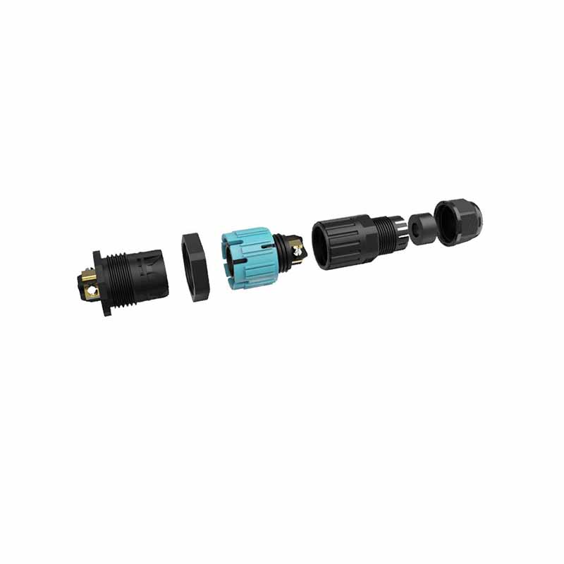 EW-M19 남성 여성 방수 Led 스트립 3 핀 미니 와이어 너트 전기 엉덩이 플러그 케이블 커넥터 Ip68 For 7-10mm Cable