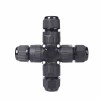 M20X-3P IP68 Underwater Waterproof Connector X Shape Cable Terminal Block Junction Box Outdoor Lighting Electric Connection