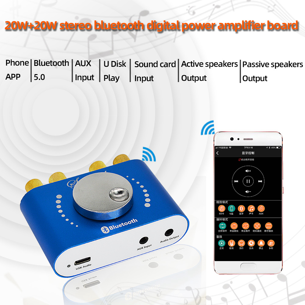 XY-KA15H-20W20W-Stereo-bluetooth-50--AUX--U-Disk--Sound-Card-Power-Amplifier-Board--Speaker-Audio-Am-1766643