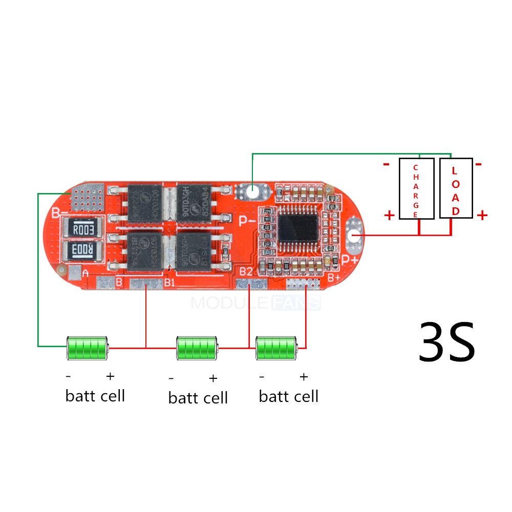 3pcs 4S 16.8V BMS PCB 18650 Lithium Battery Charger Protection Board 