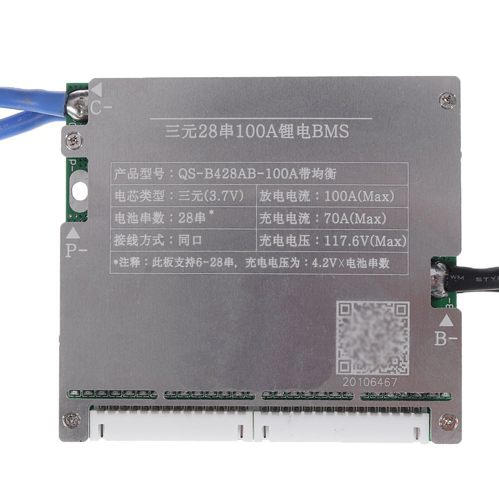 6S-to-28S-100A-BMS-Battery-Protection-Board-with-Balancing-for-Electric-Motor-Car-PCM-18650-Battery--1658226